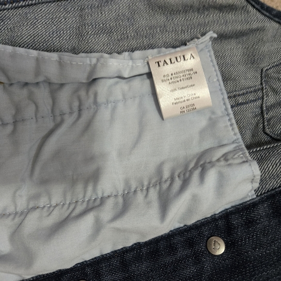 TALULA ARITZIA Blue Denim Button Up Vest With Faded Polka Dots. Size Small - Picture 14 of 16